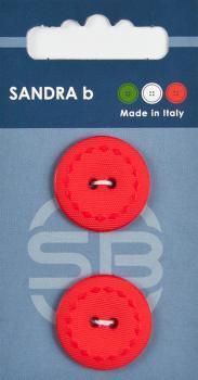 Пуговицы SANDRA 23 мм пластик 2 шт CARD058 красный