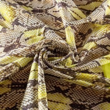 Батист 003-00871 желтый принтованный 