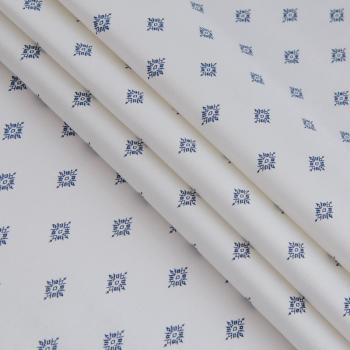 Сатин-коттон стрейч 063-17023 белый принтованный