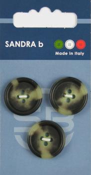 Пуговицы SANDRA 20.5 мм пластик 3 шт CARD071 темно-зеленый