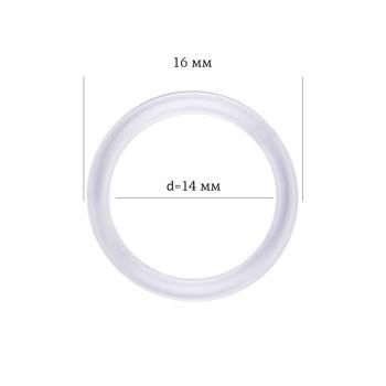 Кольцо для бюстгальтера ARTA.F 14,4 мм пластик 2 шт 6К-000 прозрачный 