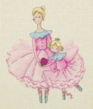 Набор для вышивания Klart 17х19 см 8-218 Мама и дочка