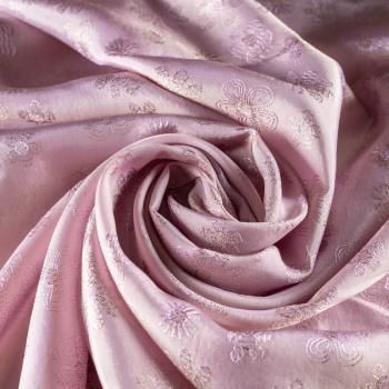 Ткань подкладочная К36-265 сиренево-розовый жаккардовый