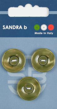 Пуговицы SANDRA 20.5 мм пластик 3 шт CARD073 зеленый