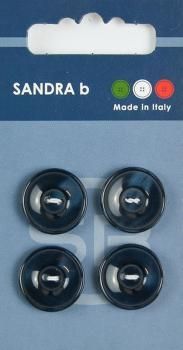 Пуговицы SANDRA 18 мм пластик 4 шт CARD099 синий