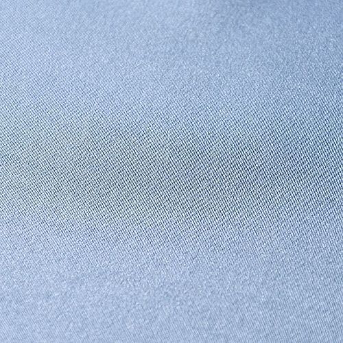 Ткань портьерная сатин h-310 см 16-02-10793 холодный голубой однотонный