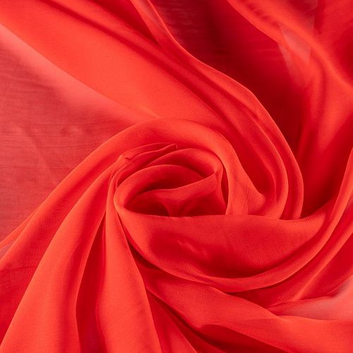 Шифон К33-892 красный однотонный