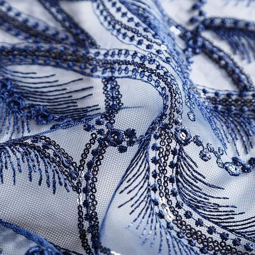 Гипюр 012-05439 темно-синий