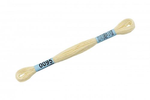 Нитки для вышивания Gamma мулине 8 м 0095 светло-кремовый