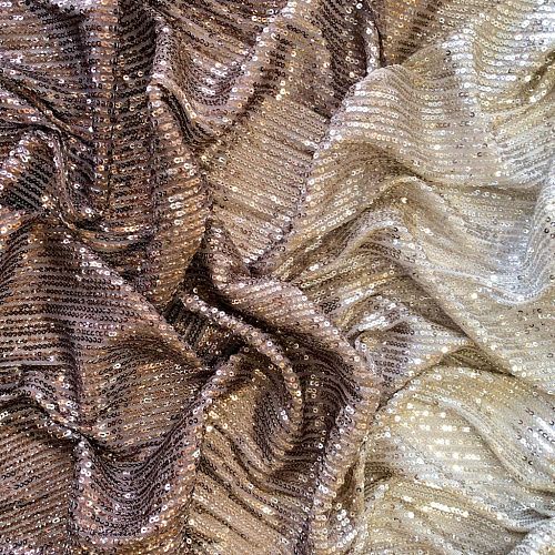 Ткань с пайетками К33-524 золотистый