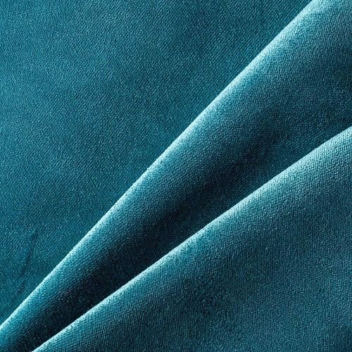 Ткань портьерная бархат 529-02-144 сине-зеленый однотонный