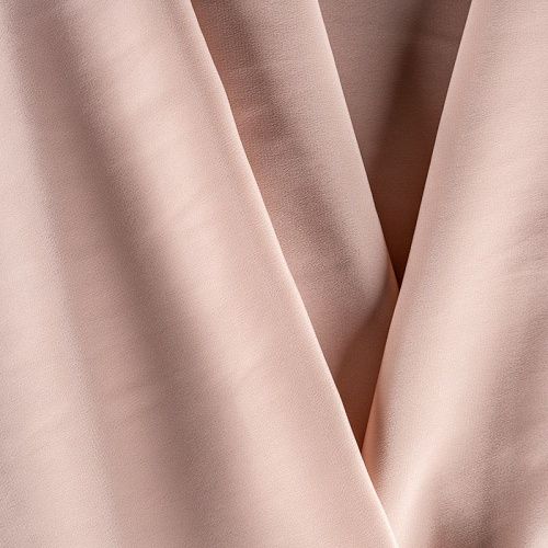 Крепдешин натуральный К36-204 пудровый однотонный