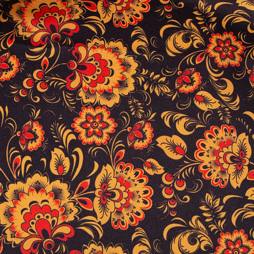 Габардин 011-21332 черный Хохлома