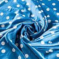Шелк синтетический 065-01329 сине-голубой принтованный