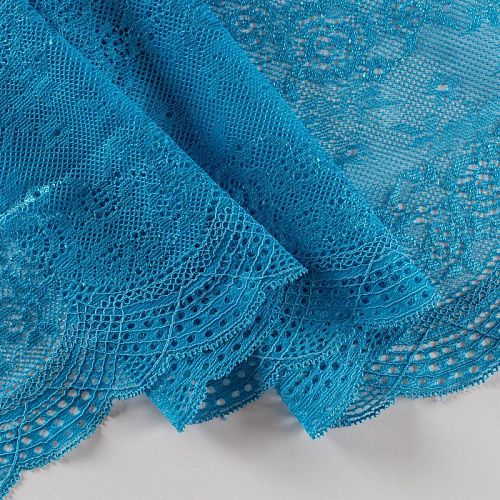 Кружево эластичное 190 мм Ф01-0099 сине-зеленый