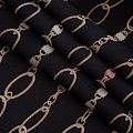 Креп-шифон вискозный 027-16408 черный принтованный