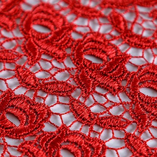 Гипюр-макраме 012-10417 темно-красный
