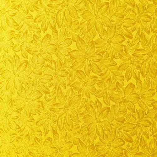 Шелк натуральный 064-08660 ярко-желтый жаккардовый