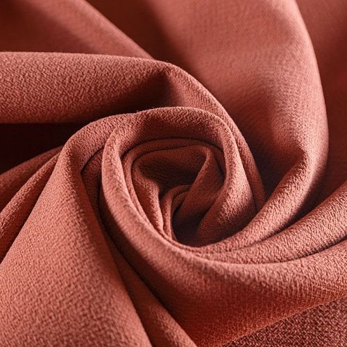 Креп двойной на дублерине 026-06241 медно-терракотовый однотонный