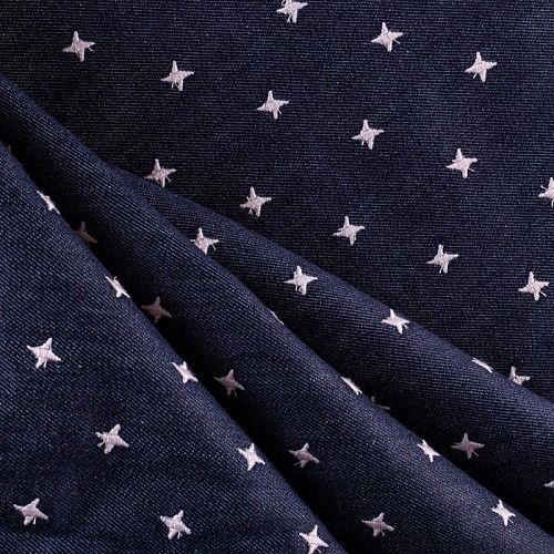 Джинс с вышивкой 015-00851 темно-синий