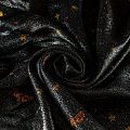 Креп-шифон натуральный К36-165 черный принтованный