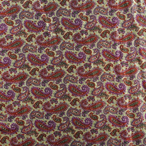 Твил-штапель 069-04597 фисташковый принтованный