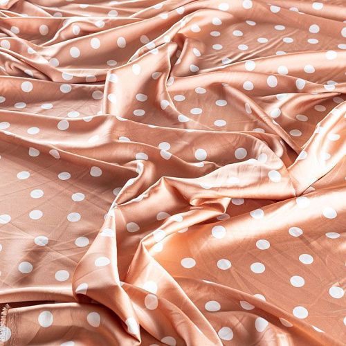 Шелк синтетический 065-01333 карамельный принтованный