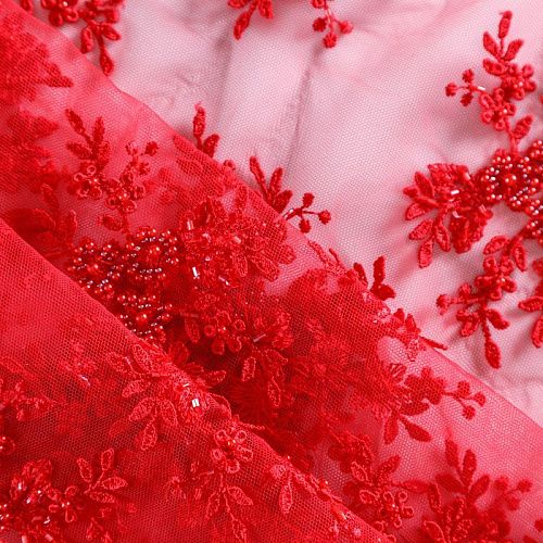 Гипюр 012-10380 красный