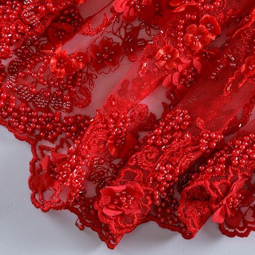 Гипюр 012-10381 красный