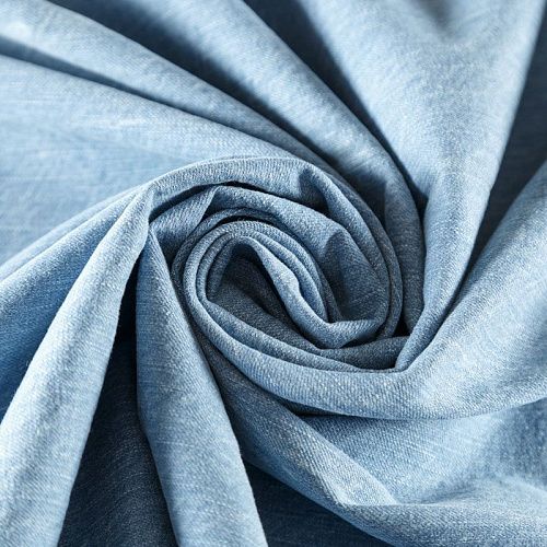 Джинс 015-08110 светло-голубой вареный однотонный