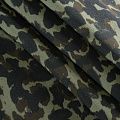 Коттон стрейч 063-12057 зеленый принтованный