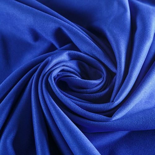 Замша искусственная 018-05643 синий электрик однотонный