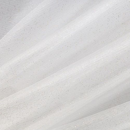 Фатин с напылением К33-946 молочный однотонный