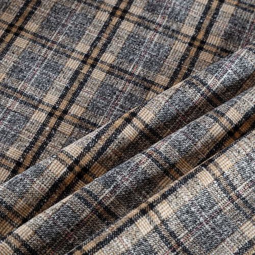 Твид 052-05372 черно-бежевый