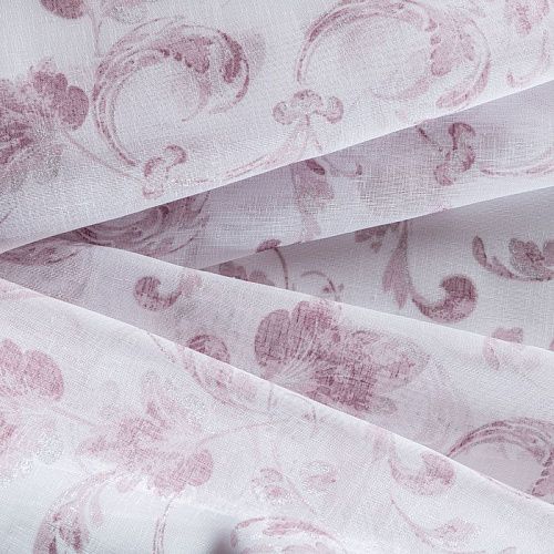 Тюль 529-01-77 белый принтованный