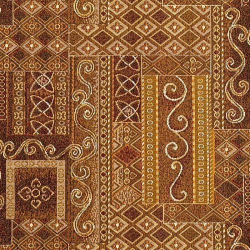 Гобелен гостиный 513-02-54 коричневый узоры