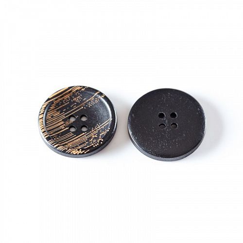 Пуговица с проколами 20 мм пластик 555783 коричневый