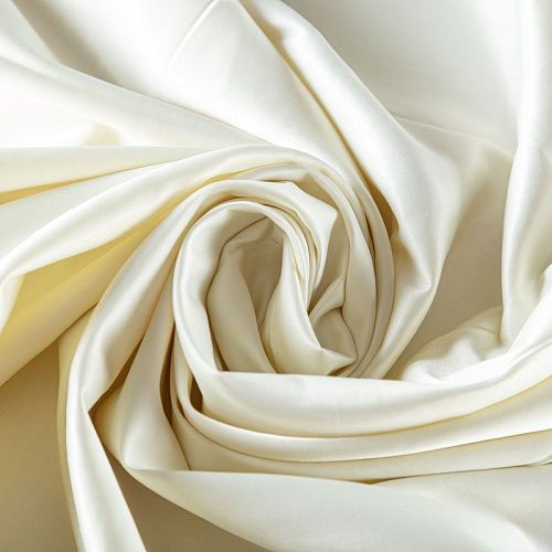 Сатин-коттон стрейч 063-07988 сливочный однотонный