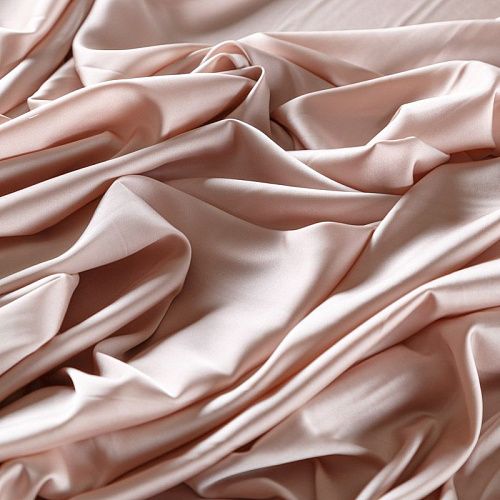 Шелк синтетический 065-08988 пудровый однотонный