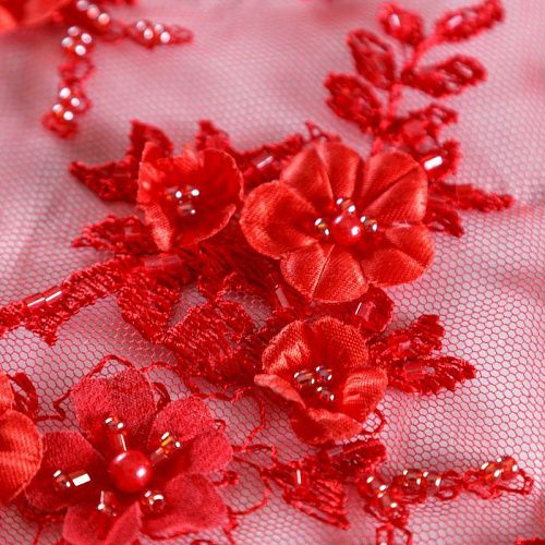 Гипюр 012-10381 красный