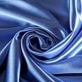 Атлас ватуссо 001-06196 сине-голубой однотонный