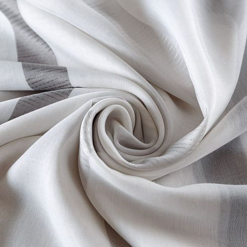 Тюль лен Т328-01-43 молочно-серый