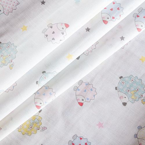 Тюль 05-01-02608 белый принтованный