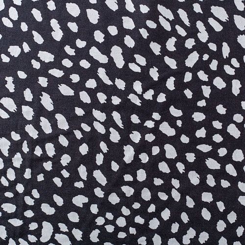 Штапель 069-01480 черный принтованный