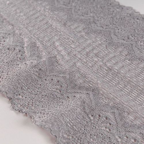 Кружево эластичное 190 мм Ф01-0002 темно-глициновый