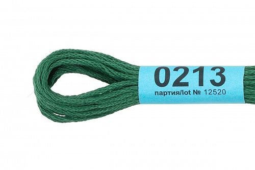 Нитки для вышивания Gamma мулине 8 м 0213 темно-зеленый