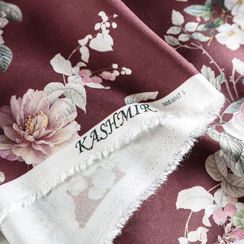 Твил-штапель 069-06476 марсала принтованный