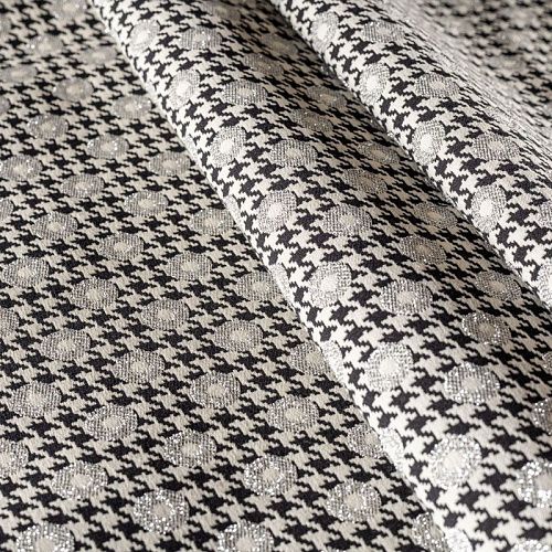 Жаккард с люрексом К15-349 черно-белый