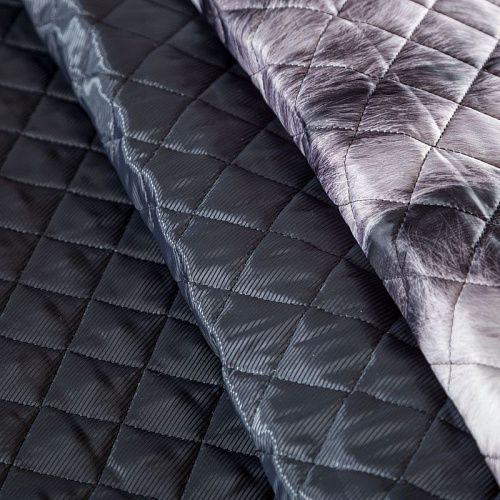 Ткань курточная 033-03813 серый принтованный