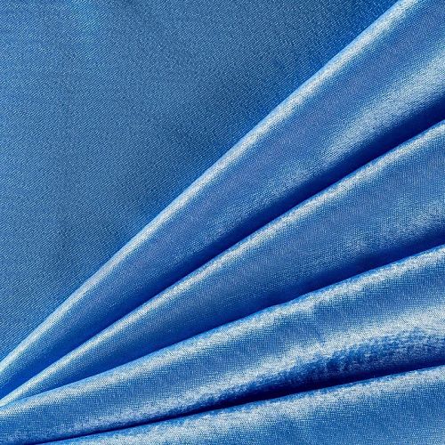 Креп-сатин К33-913 небесно-голубой однотонный